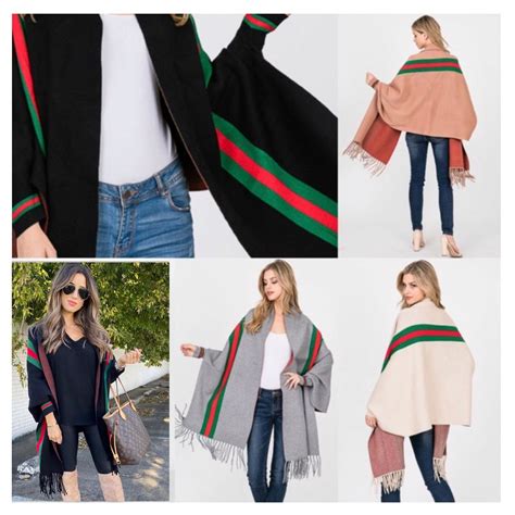 gucci poncho ladys|how to wear gucci shawl.